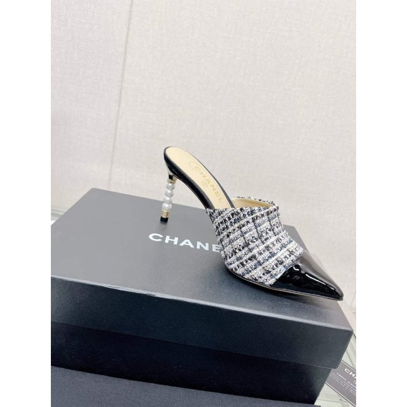 Chanel Coco Pointy Heeled Slippers SHS05460