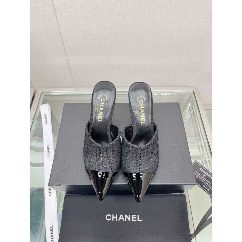 Chanel Coco Pointy Heeled Slippers SHS05461