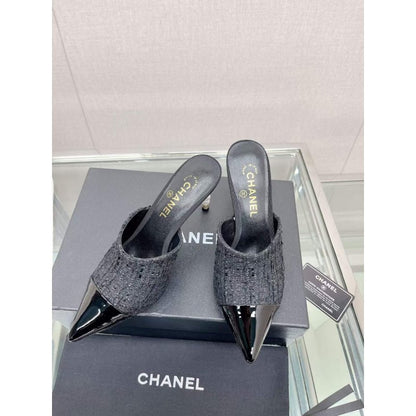 Chanel Coco Pointy Heeled Slippers SHS05461