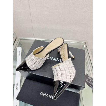 Chanel Coco Pointy Heeled Slippers SHS05462