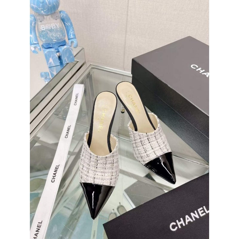 Chanel Coco Pointy Heeled Slippers SHS05462