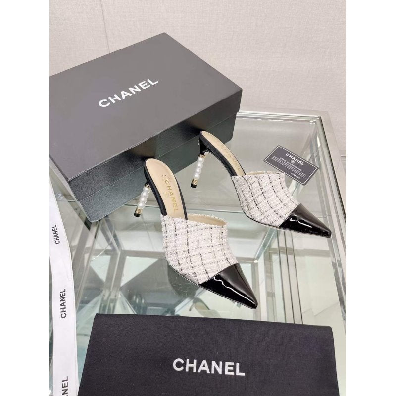 Chanel Coco Pointy Heeled Slippers SHS05462