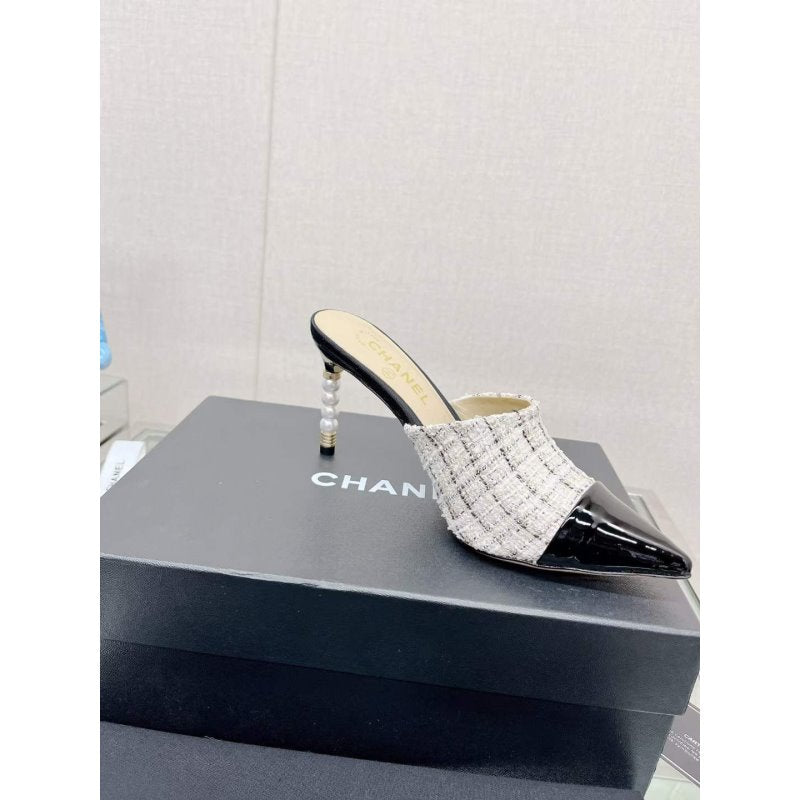 Chanel Coco Pointy Heeled Slippers SHS05462