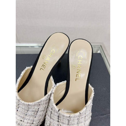 Chanel Coco Pointy Heeled Slippers SHS05462