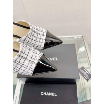 Chanel Coco Pointy Heeled Slippers SHS05463