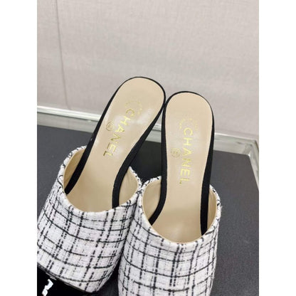 Chanel Coco Pointy Heeled Slippers SHS05463