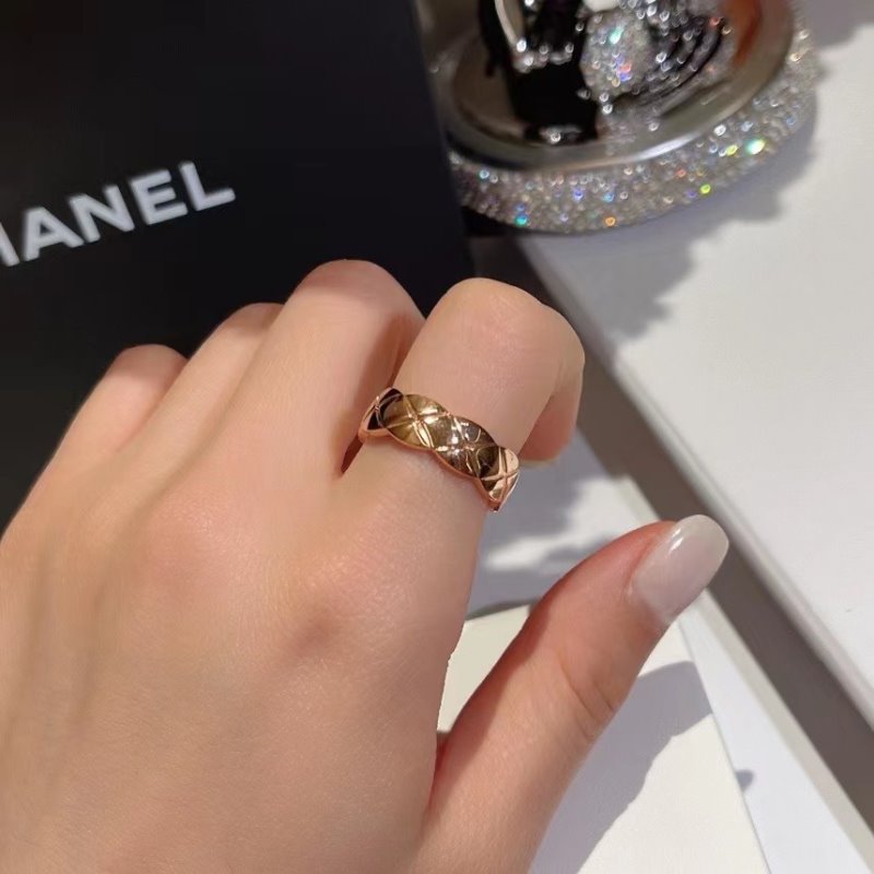 Chanel Diamond Plaid Ring JWL00809