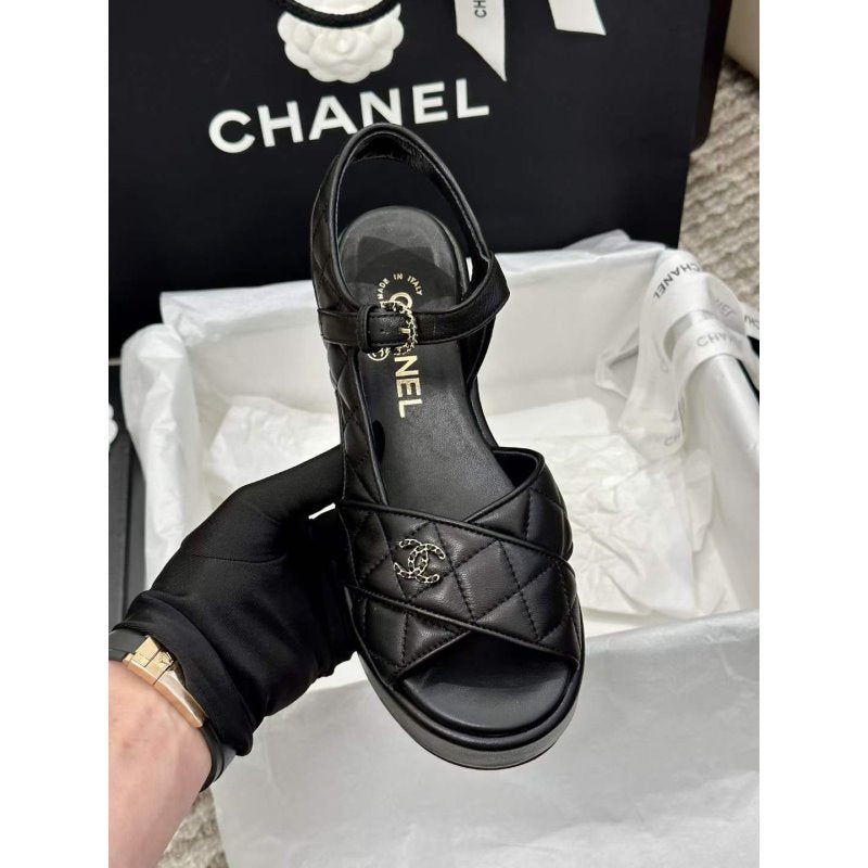 Chanel Wedge Sandals SHS05360