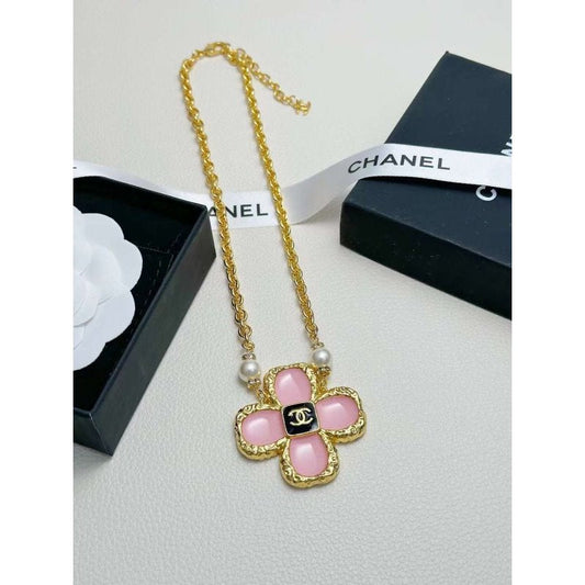Chanel Pink Color Necklace JWL00244
