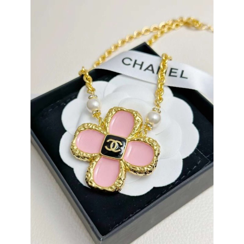 Chanel Pink Color Necklace JWL00244