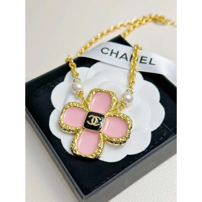 Chanel Pink Color Necklace JWL00244