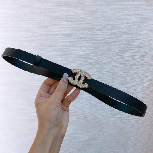 Chanel Rhinstone CC Cowhide Belt WB001187