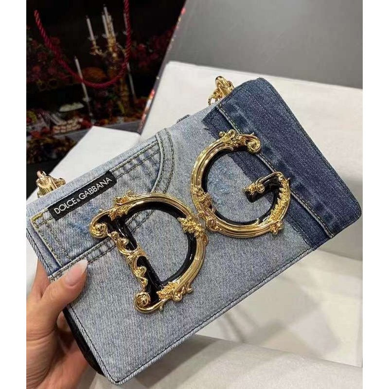 Dolce and Gabbana Hand Sling Denim Bag BGMP0686