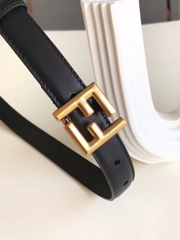 Fendi Black FF Stud Leather Belt WLB01252