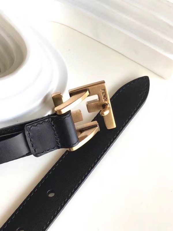 Fendi Black FF Stud Leather Belt WLB01252