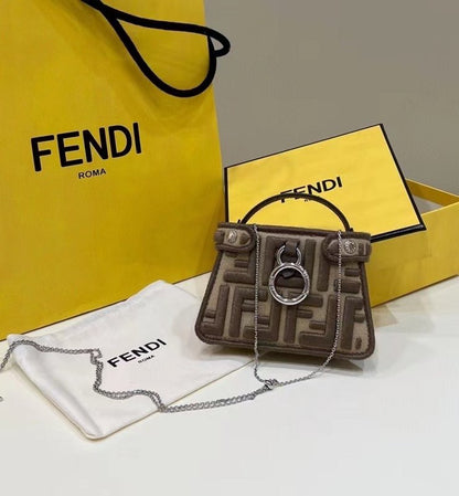 Fendi Brown Peekaboo Mini Bag BFND9941