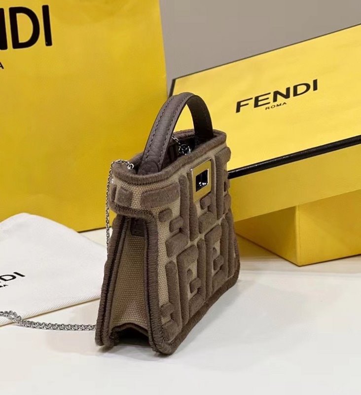 Fendi Brown Peekaboo Mini Bag BFND9941