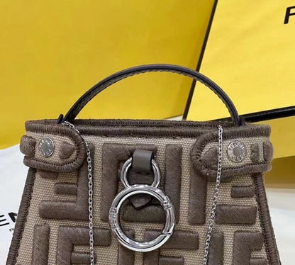 Fendi Brown Peekaboo Mini Bag BFND9941