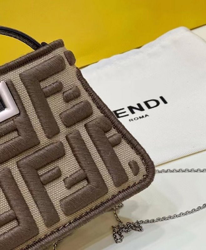 Fendi Brown Peekaboo Mini Bag BFND9941