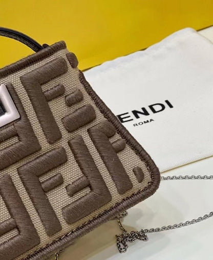 Fendi Brown Peekaboo Mini Bag BFND9941