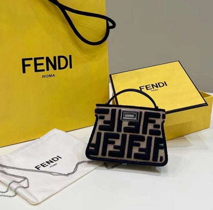 Fendi Brown Peekaboo Mini Bag BFND9943