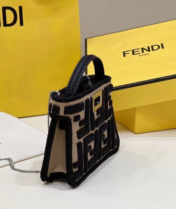 Fendi Brown Peekaboo Mini Bag BFND9943