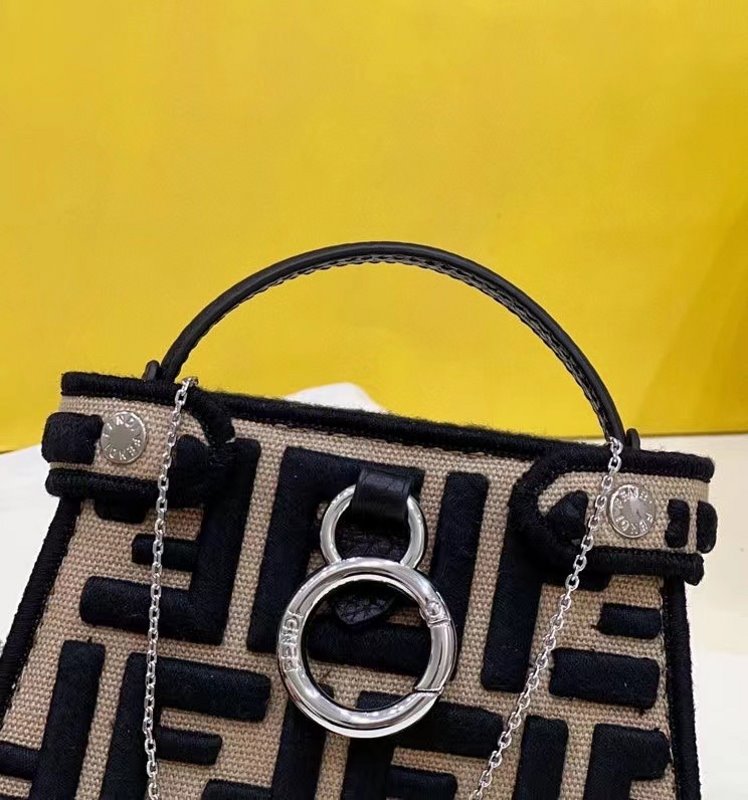 Fendi Brown Peekaboo Mini Bag BFND9943