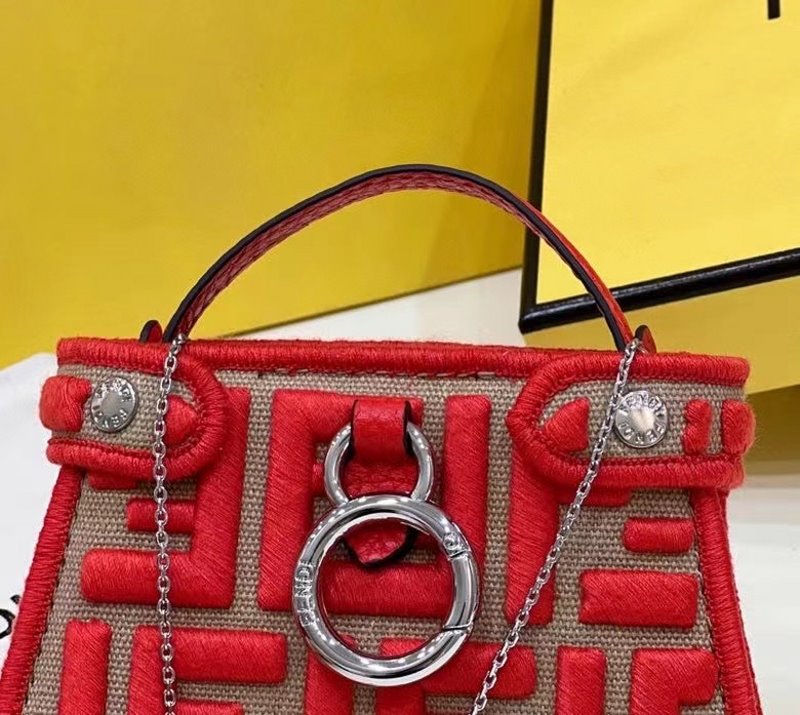 Fendi Red Peekaboo Mini Bag BFND9942