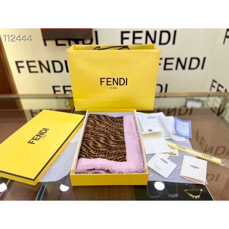 Fendi Wool Cashmere Square Scarf SS001036