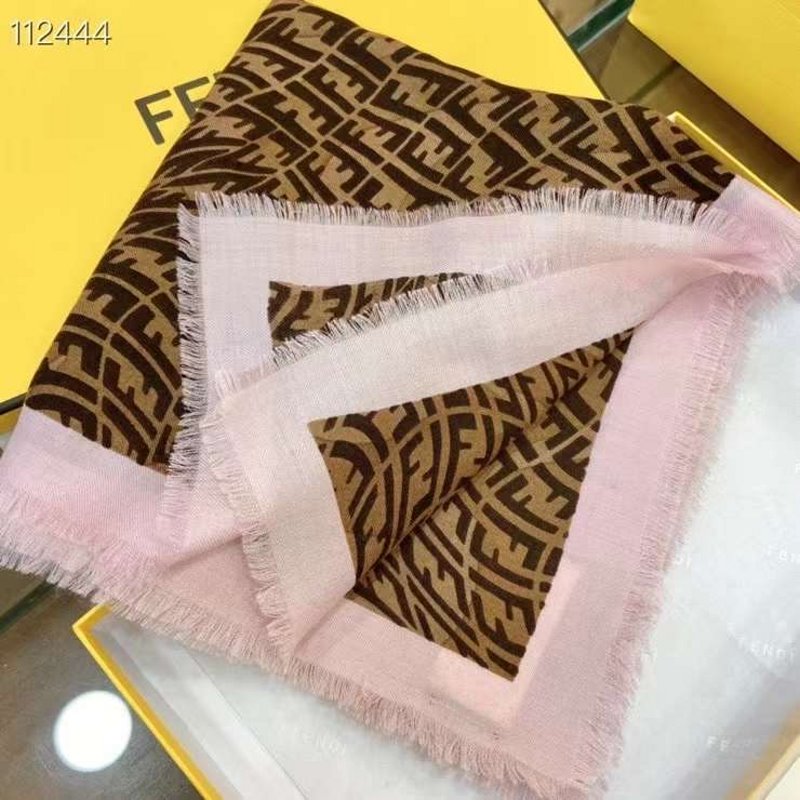 Fendi Wool Cashmere Square Scarf SS001036