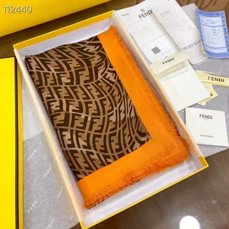 Fendi Wool Cashmere Square Scarf SS001037