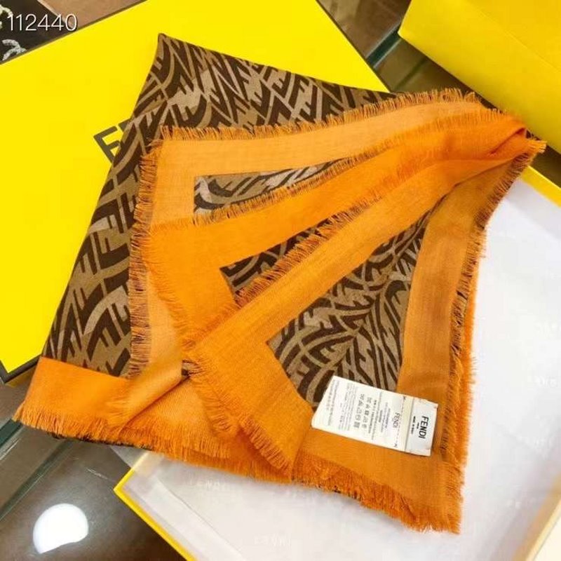Fendi Wool Cashmere Square Scarf SS001037