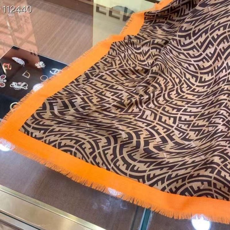 Fendi Wool Cashmere Square Scarf SS001037