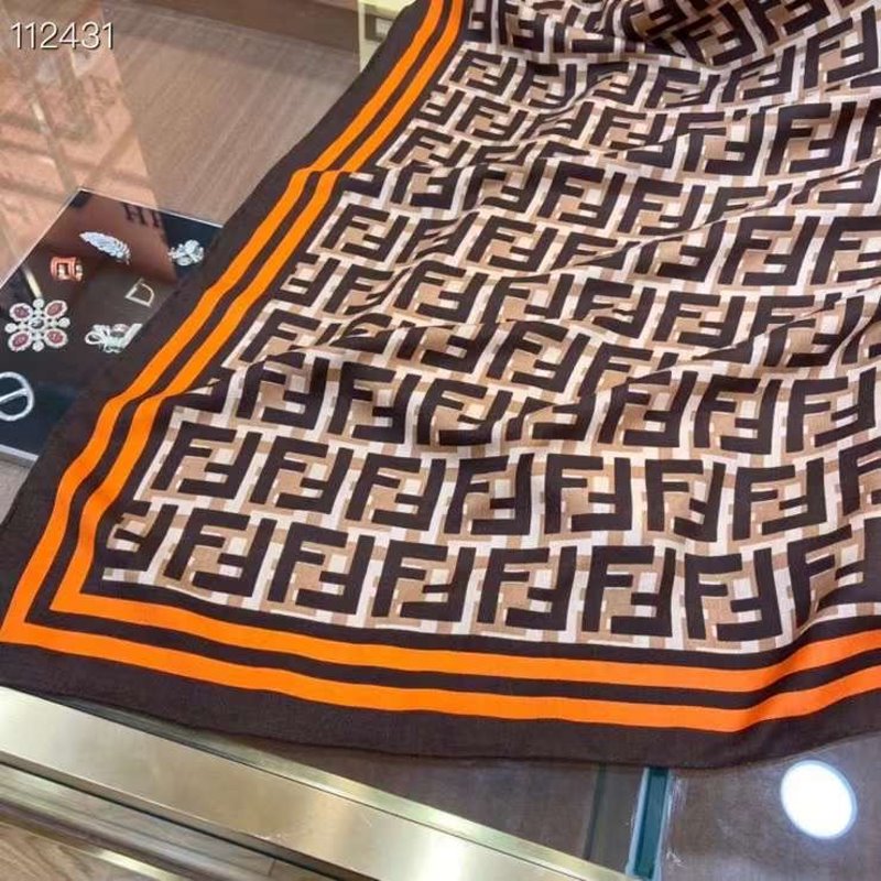 Fendi Wool Cashmere Square Scarf SS001039