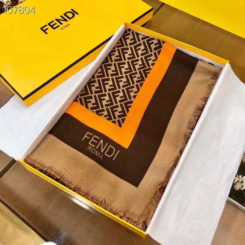Fendi Wool Cashmere Square Scarf SS001040