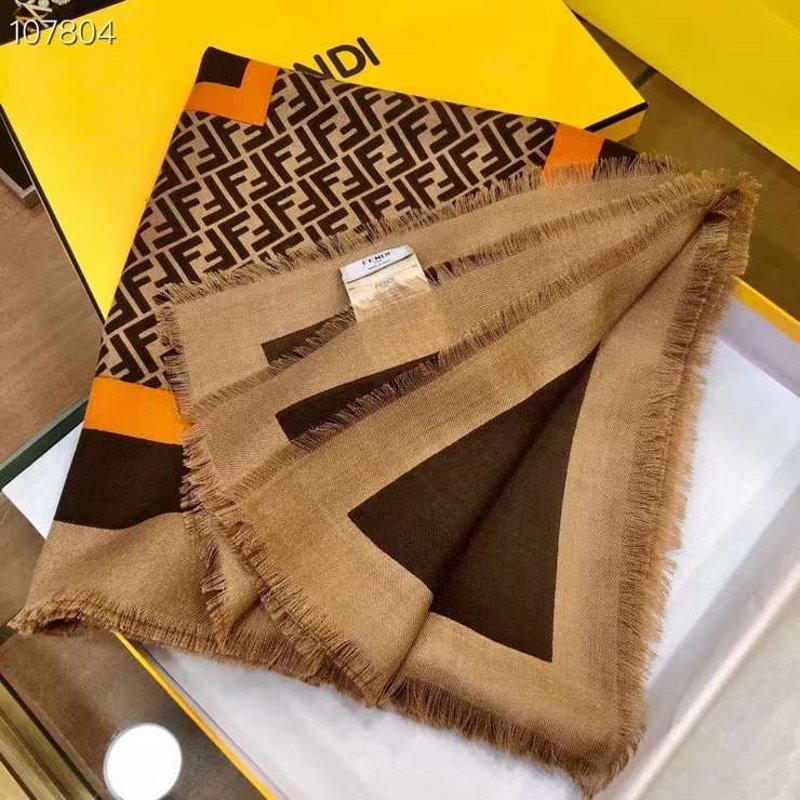 Fendi Wool Cashmere Square Scarf SS001040