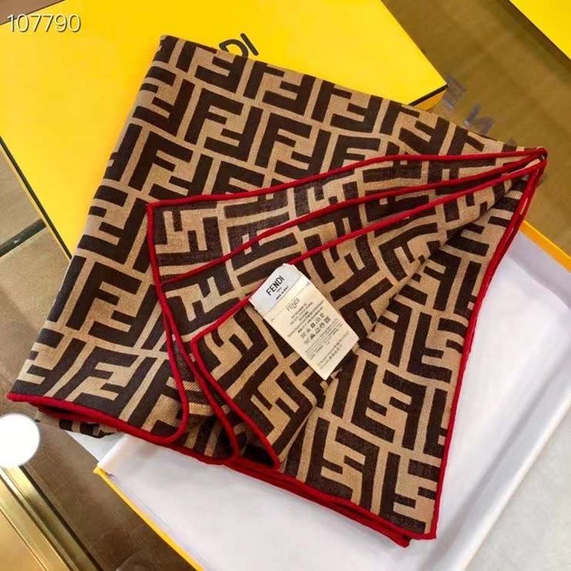 Fendi Wool Cashmere Square Scarf SS001041
