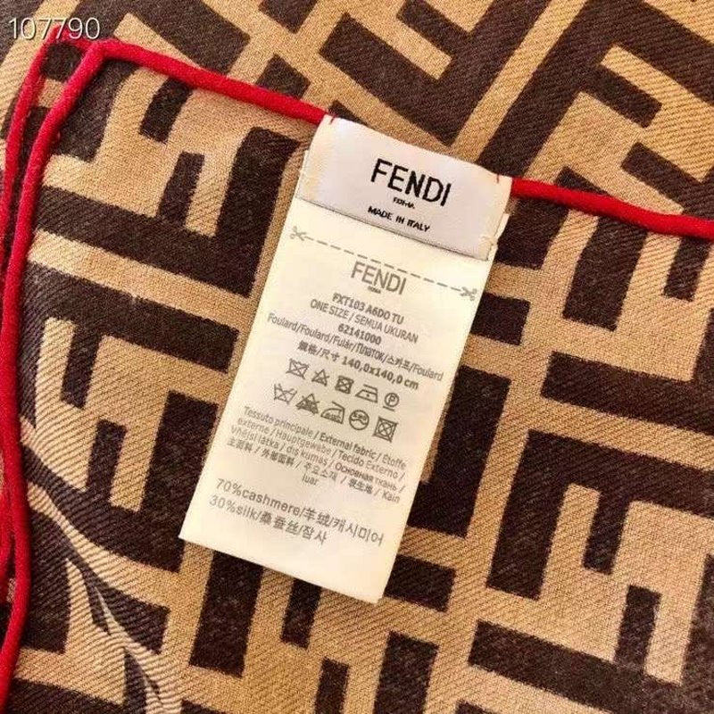 Fendi Wool Cashmere Square Scarf SS001041