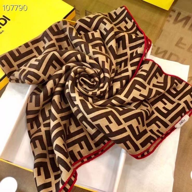 Fendi Wool Cashmere Square Scarf SS001041