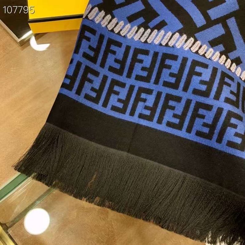 Fendi Wool Cashmere Square Scarf SS001043