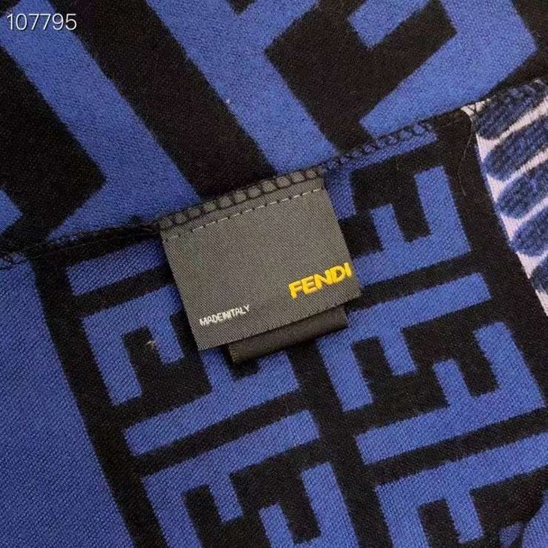 Fendi Wool Cashmere Square Scarf SS001043