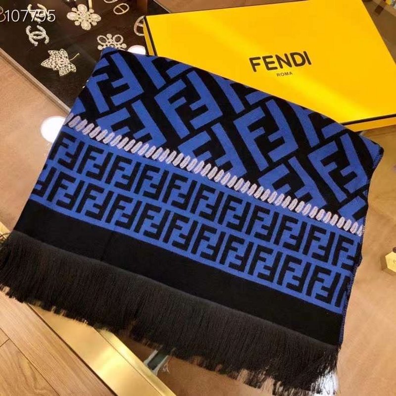 Fendi Wool Cashmere Square Scarf SS001043