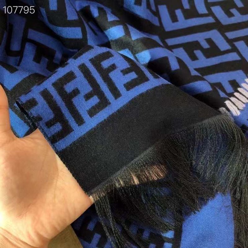 Fendi Wool Cashmere Square Scarf SS001043