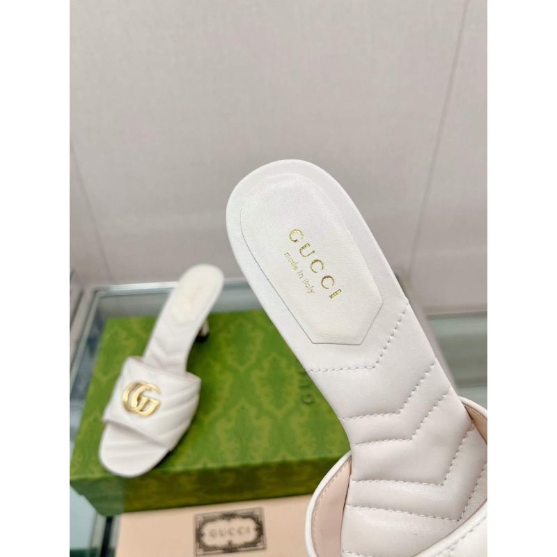 Gucci G Buckle Heeled Slippers  SHS05103