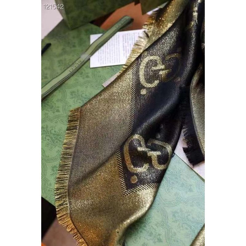 Gucci Muberry Silk and Wool Scarf SS001057
