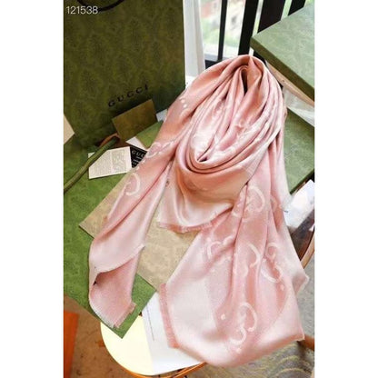 Gucci Muberry Silk and Wool Scarf SS001058