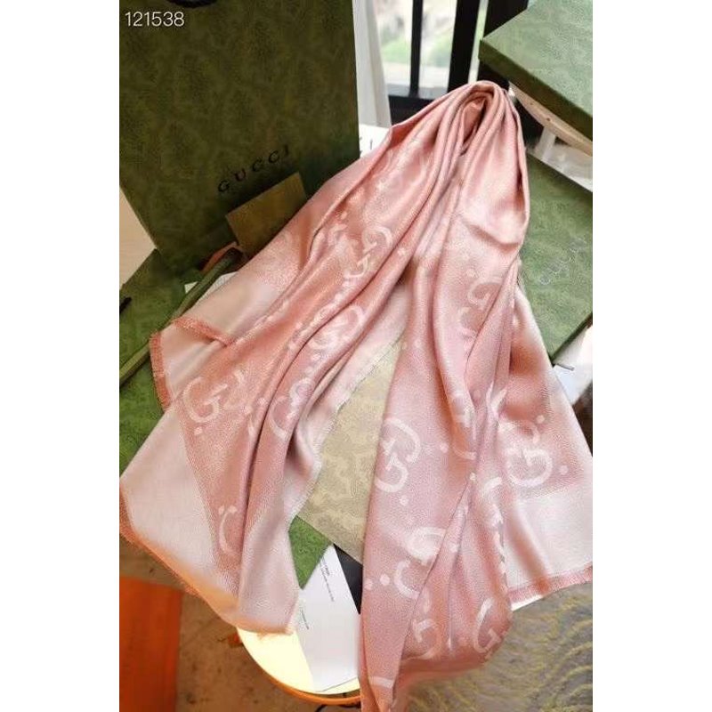 Gucci Muberry Silk and Wool Scarf SS001058
