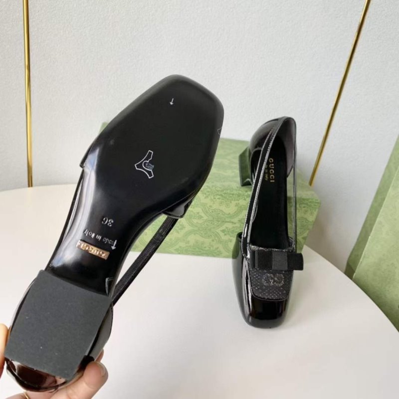 Gucci Square Head Single Shoes SH00241