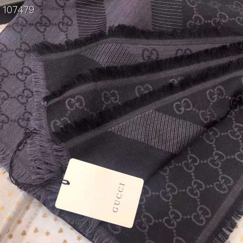 Gucci Wool and Silk Square Scarf SS001066