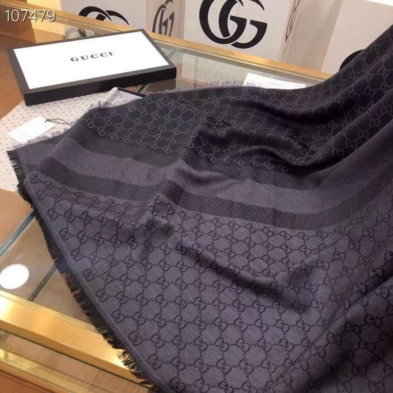 Gucci Wool and Silk Square Scarf SS001066